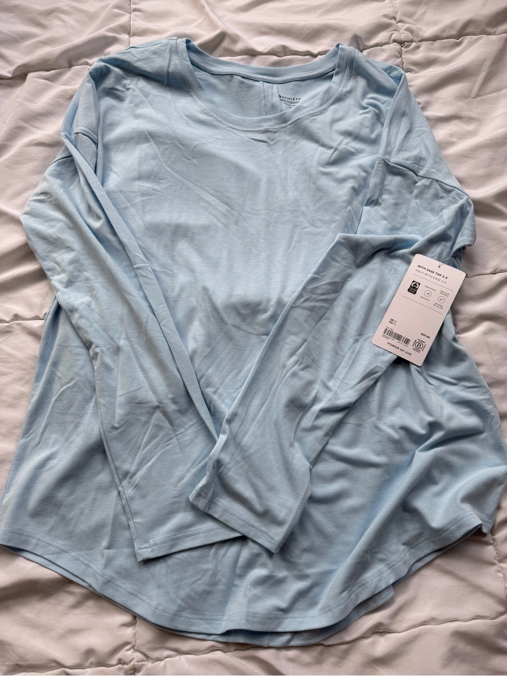Athleta Long Sleeve Tee in Light Blue